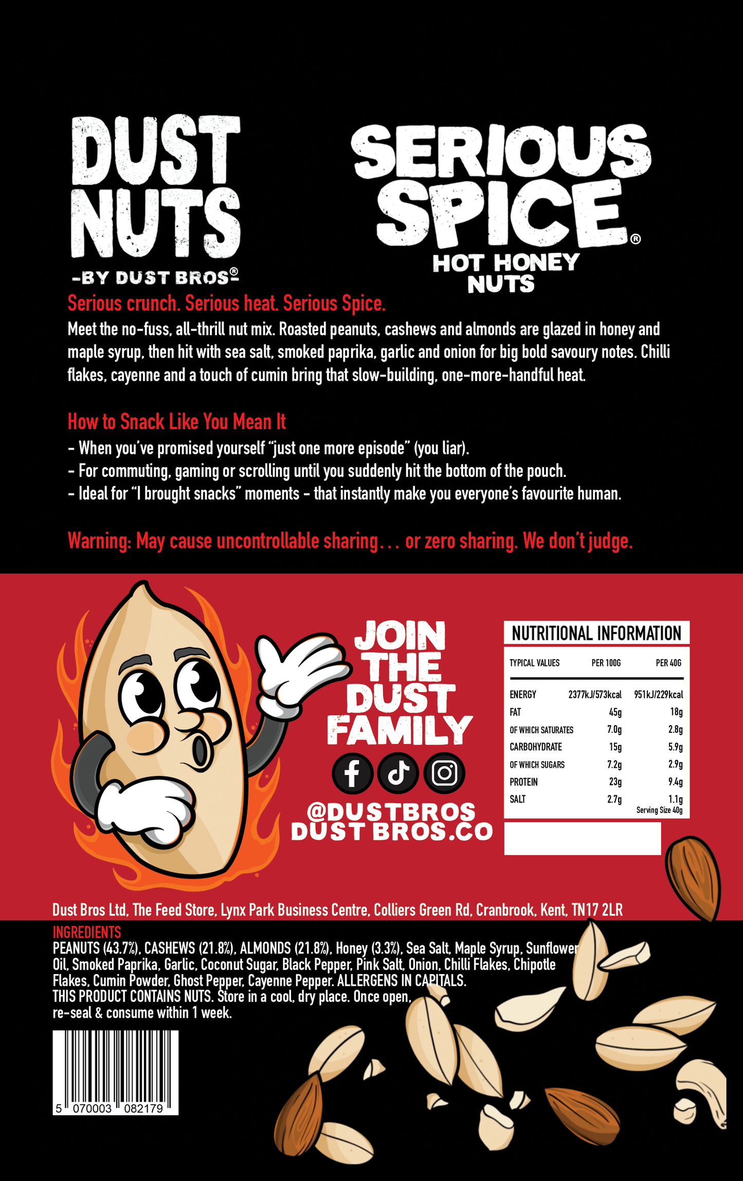 Dust Nuts - Serious Spice (165g Pouch)